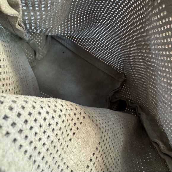 Anthropologie leather crossbody purse / grey / super soft sueded - Picture 6 of 9